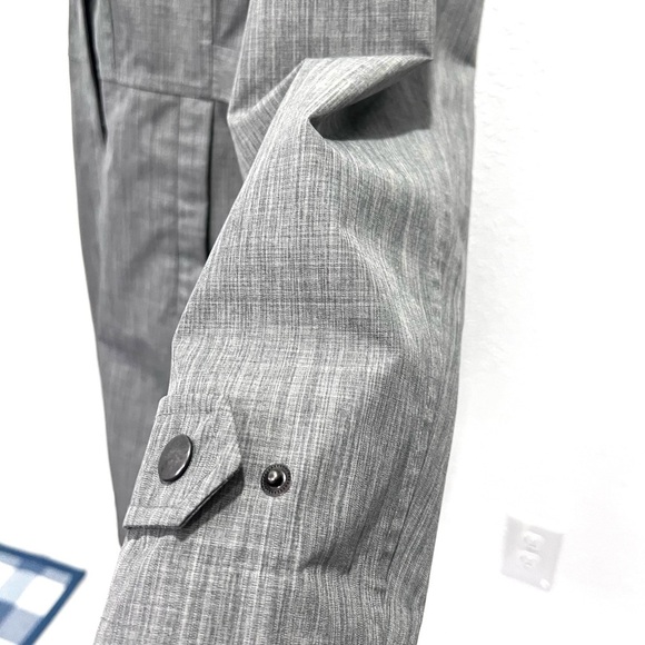 Kirkland Signature Gray Trench Coat with High Collar and Tailored Silhouette M - Picture 8 of 12